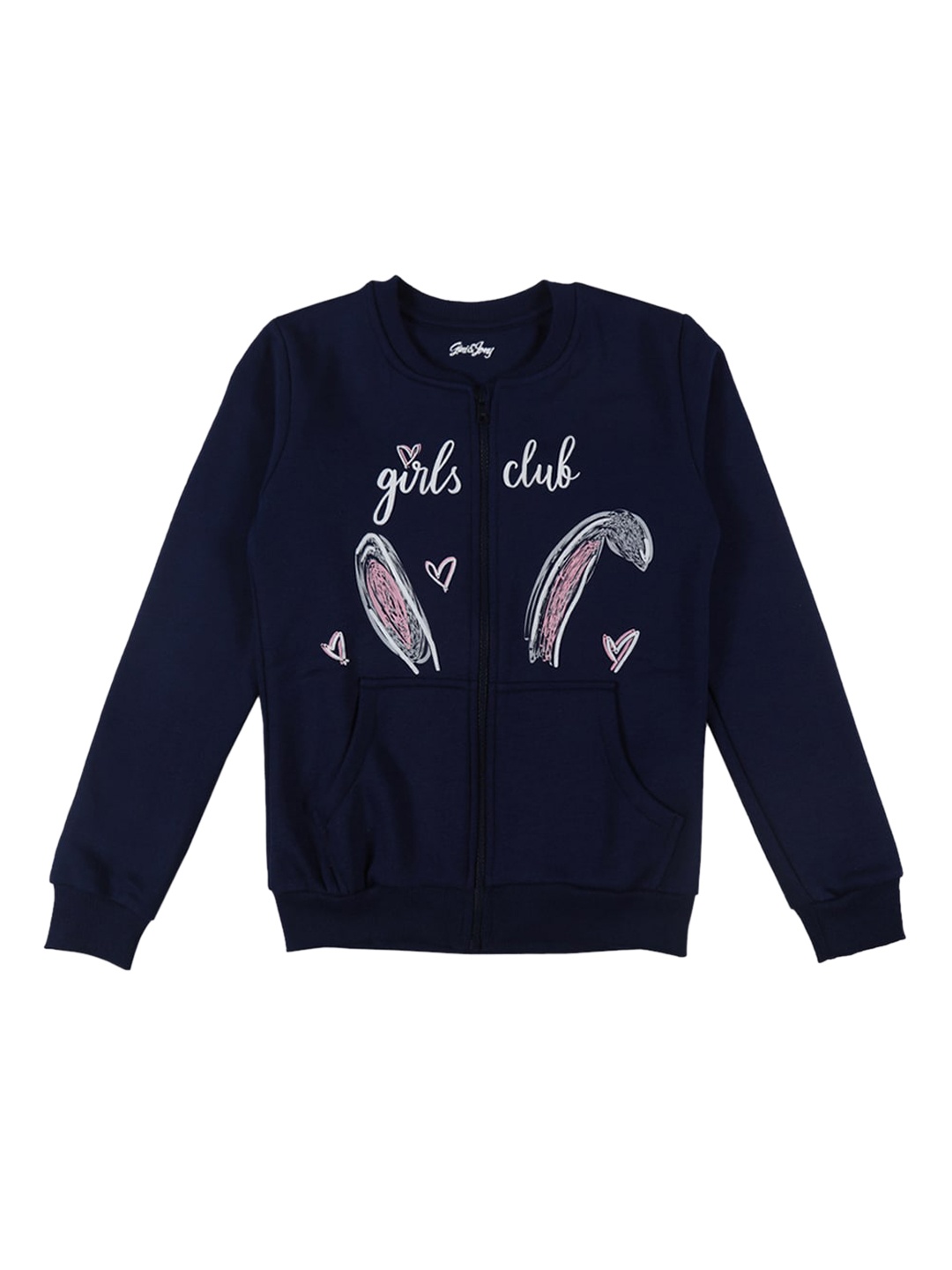 

Gini and Jony Girls Fleece Bomber Jacket, Navy blue