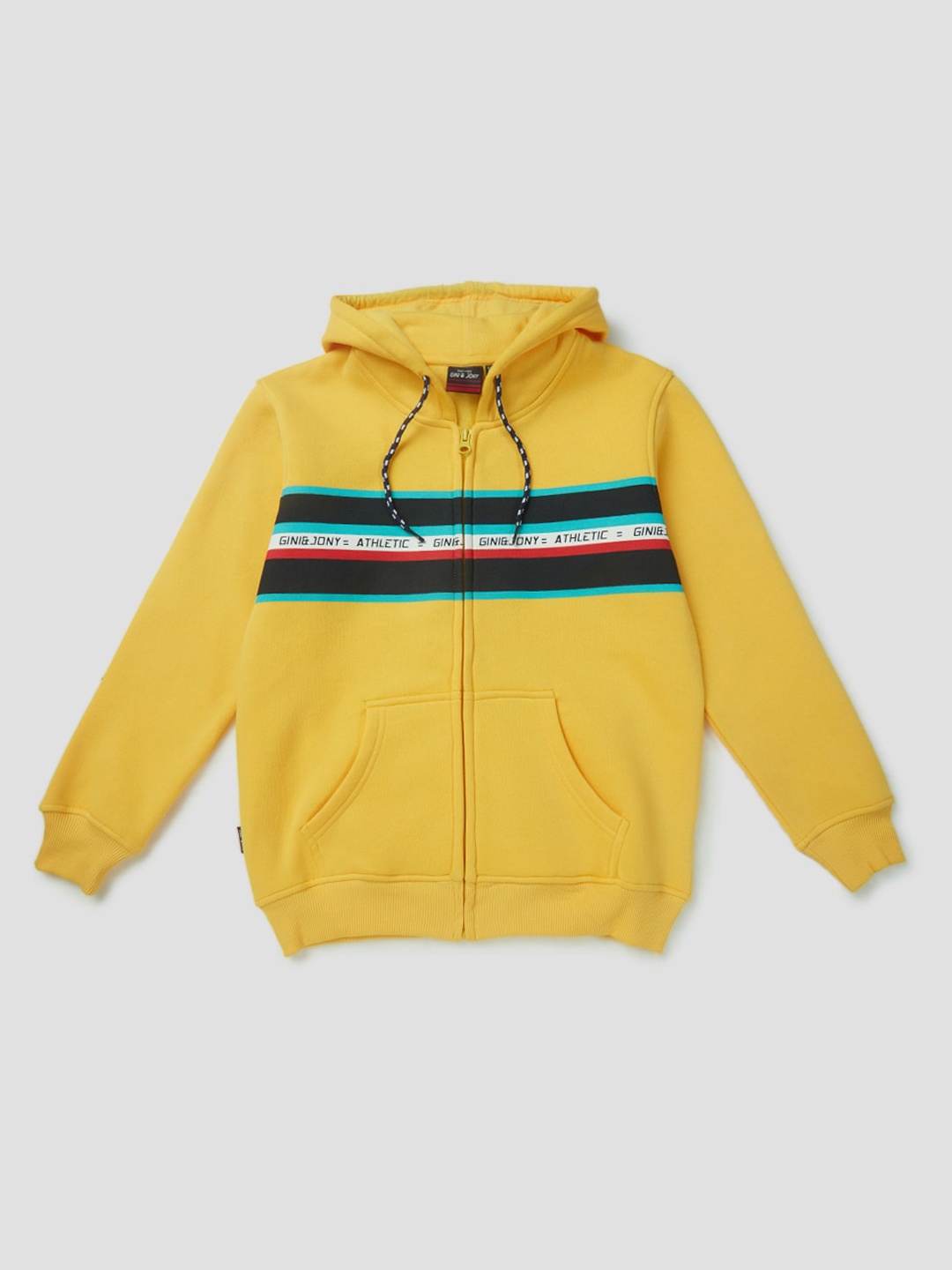 

Gini and Jony Boys Striped Fleece Open Front Sweatshirt, Yellow