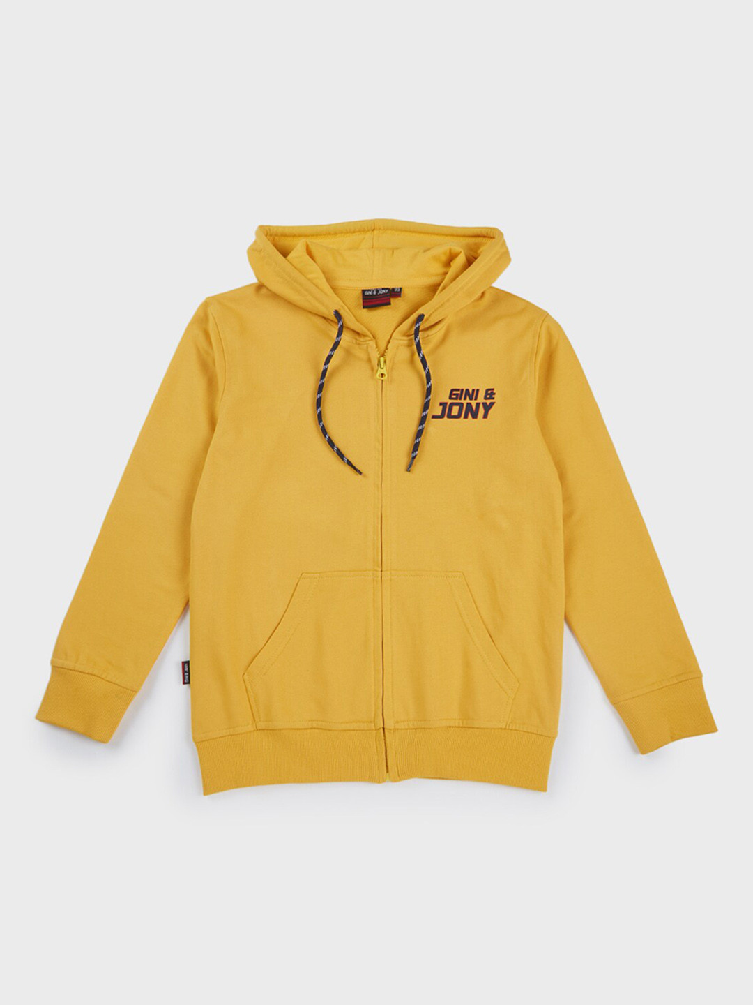 

Gini and Jony Boys Hoooded Fleece Bomber Jacket, Yellow