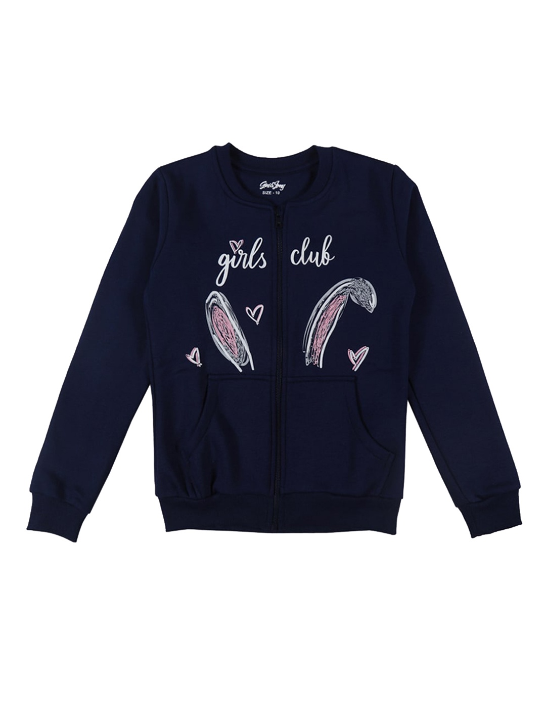 

Gini and Jony Infant Girls Printed Fleece Sweatshirt, Navy blue