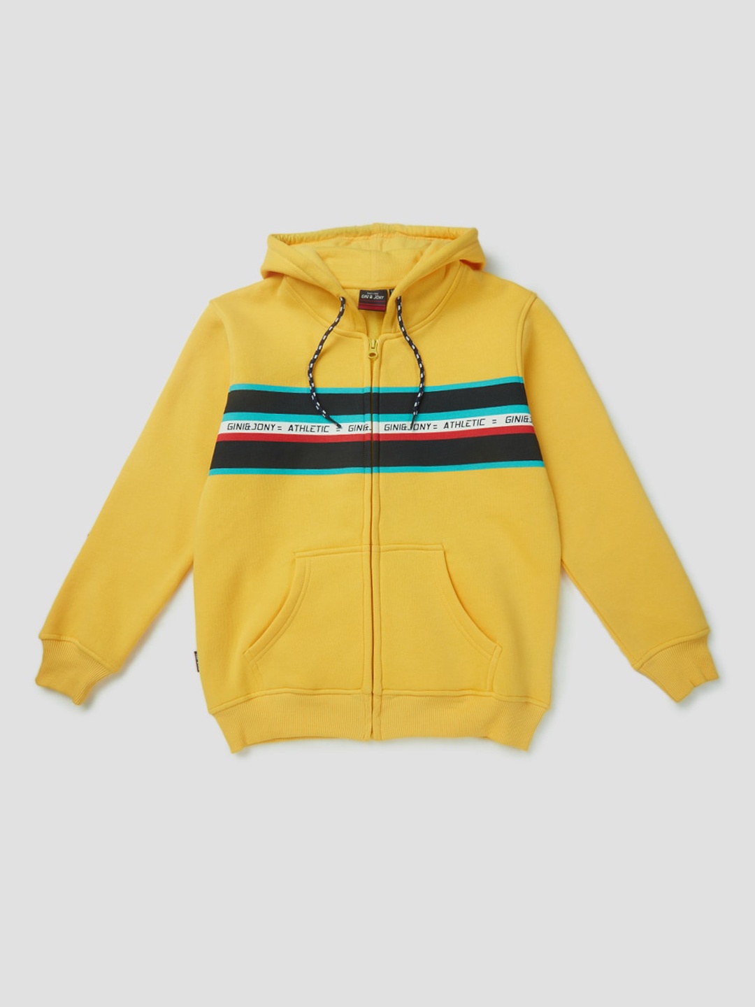 

Gini and Jony Boys Striped Fleece Front Open Sweatshirt, Yellow