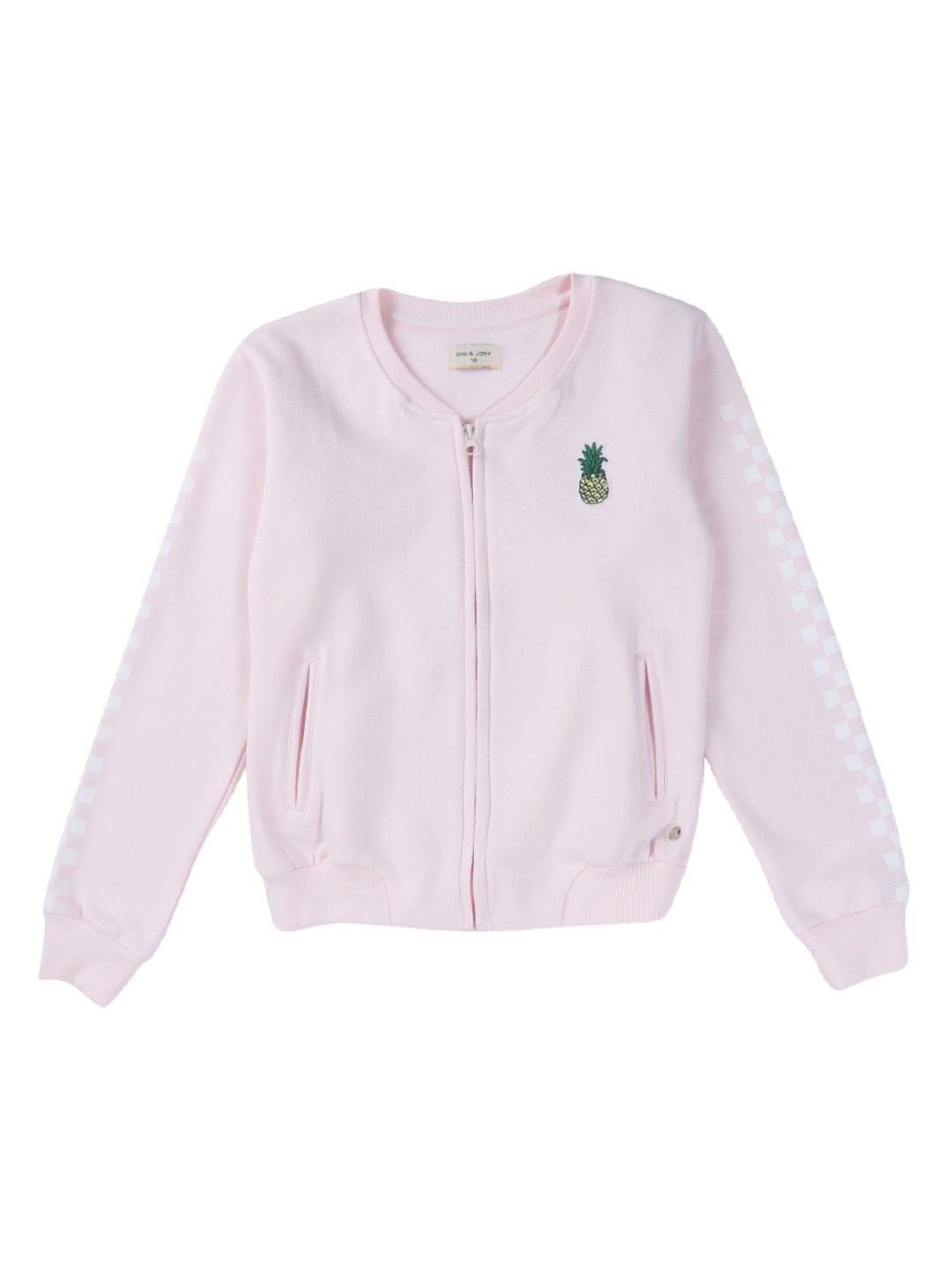 

Gini and Jony Girls Fleece Bomber Jacket with Patchwork, Pink