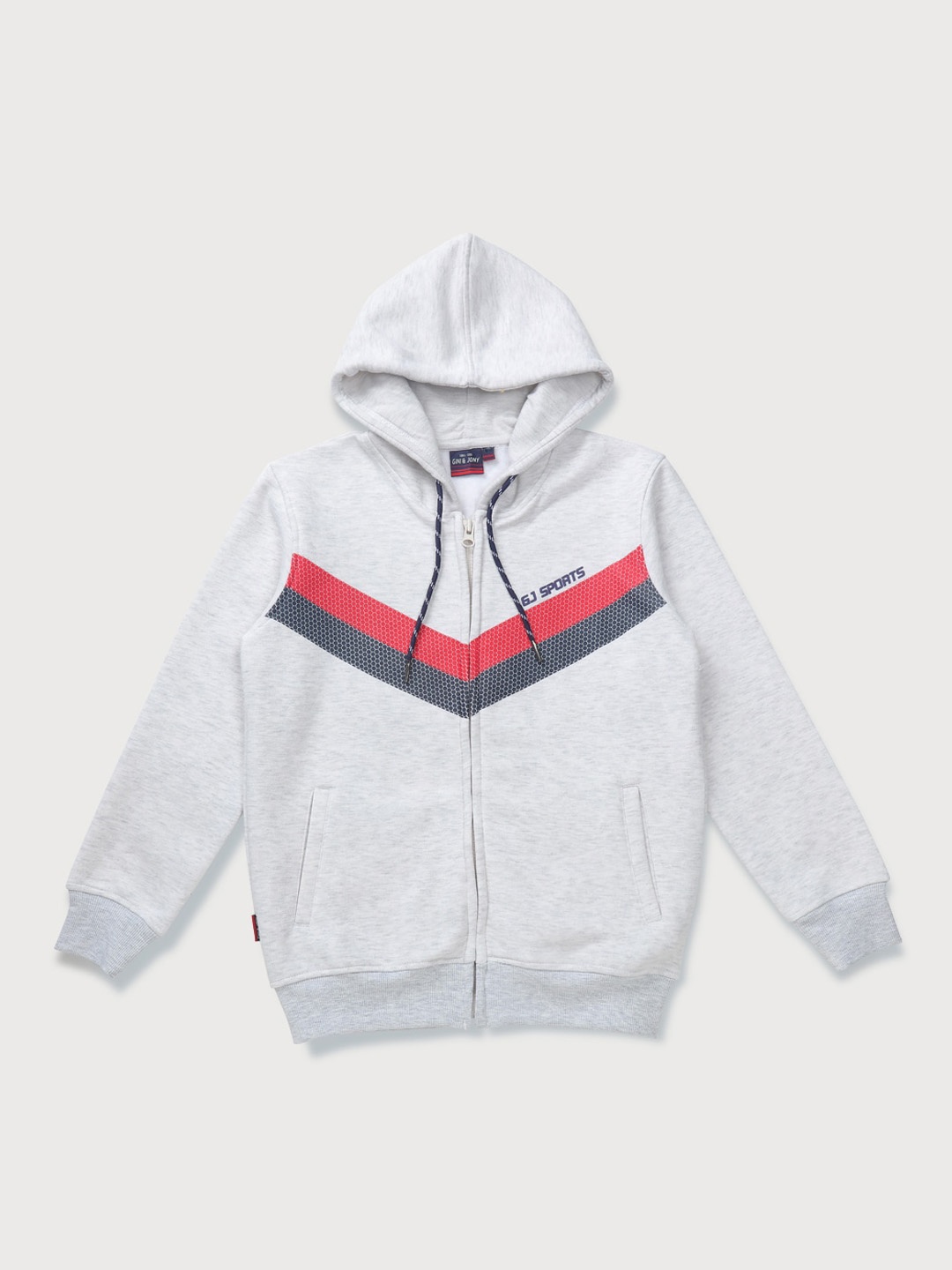 

Gini and Jony Kids Boys Hooded Fleece Front Open Sweatshirt, White
