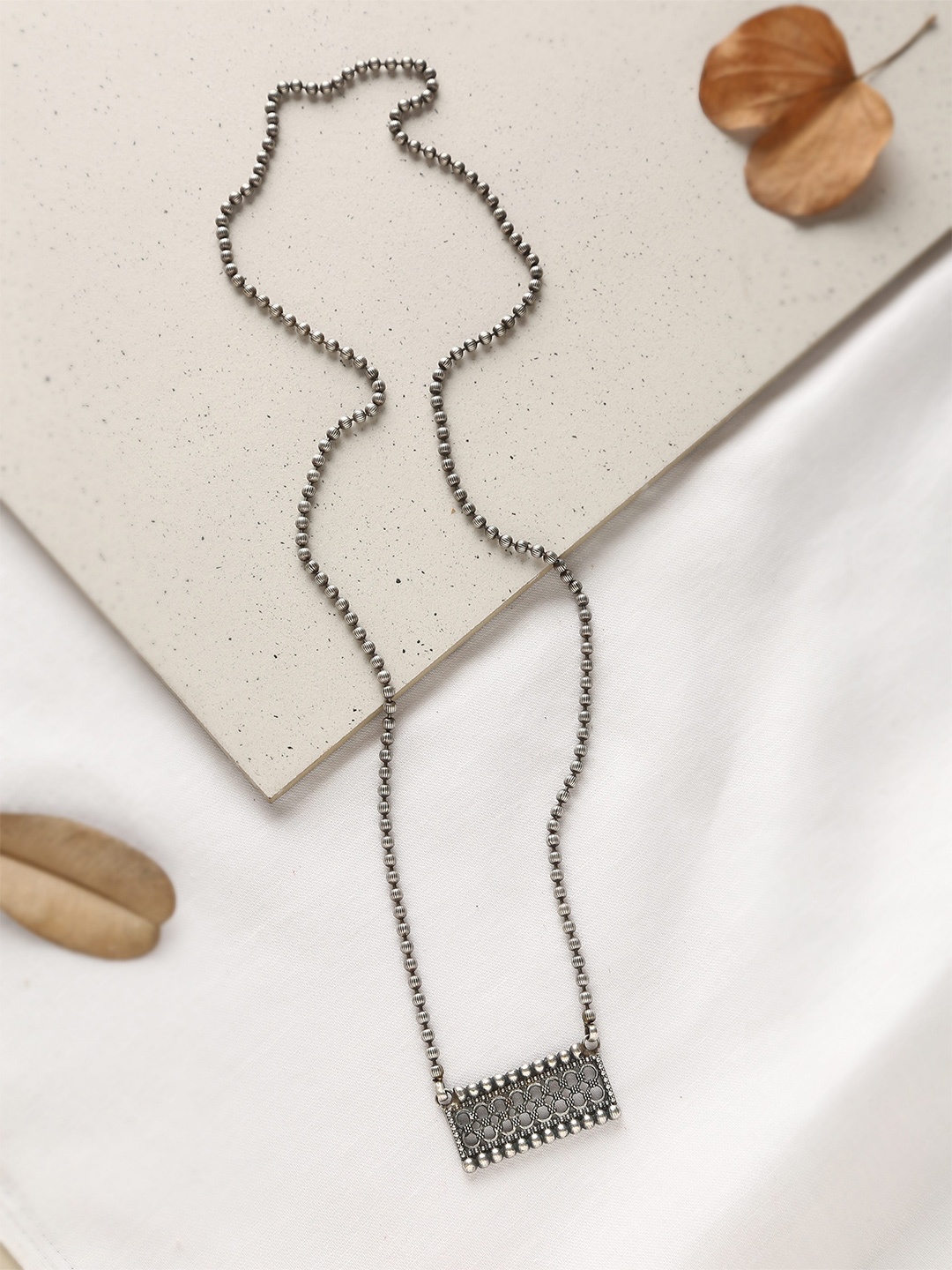

trueBrowns Women Silver-Plated Slip-On Brass Necklace
