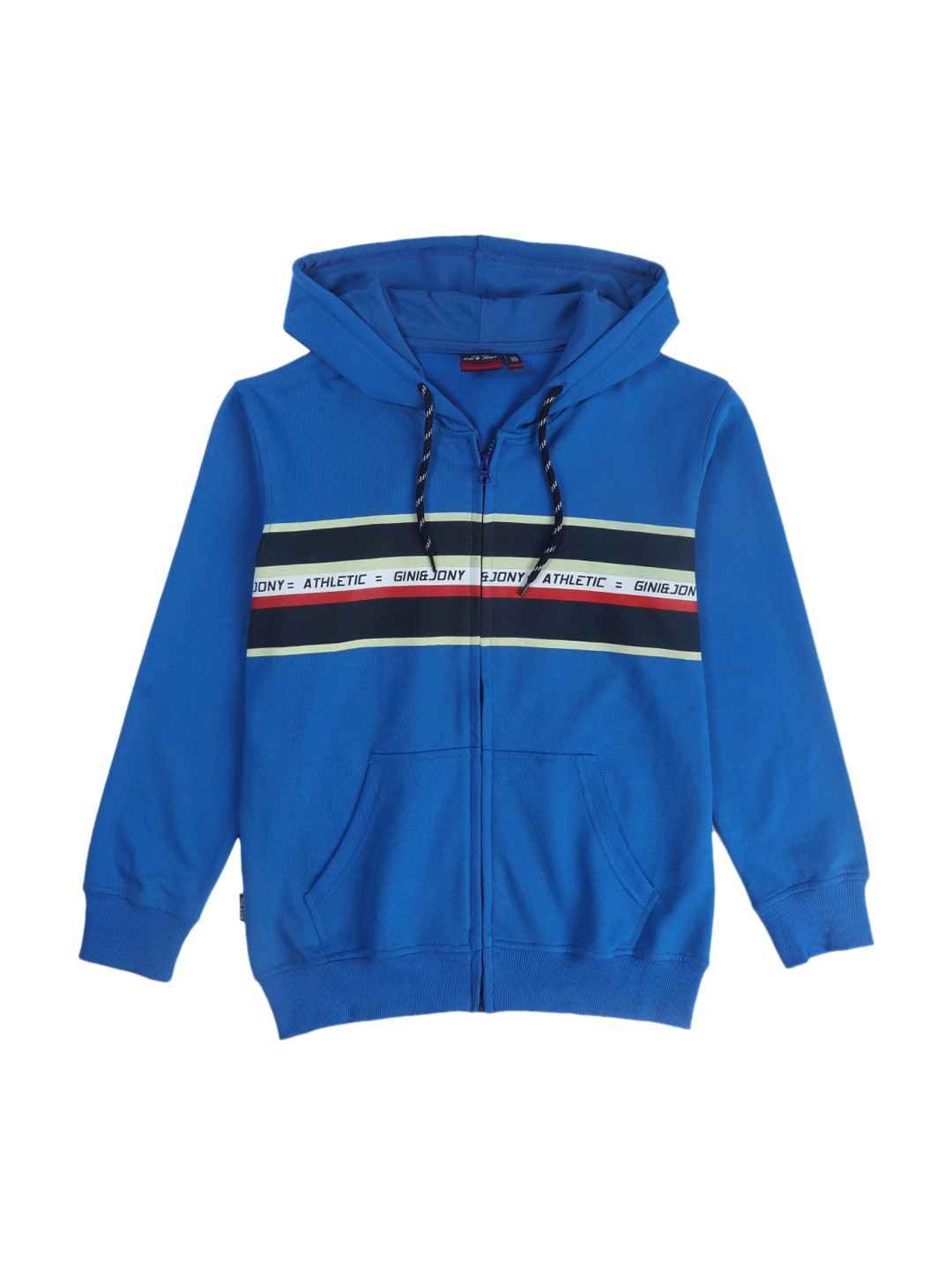 

Gini and Jony Boys Striped Fleece Open Front Sweatshirt, Blue