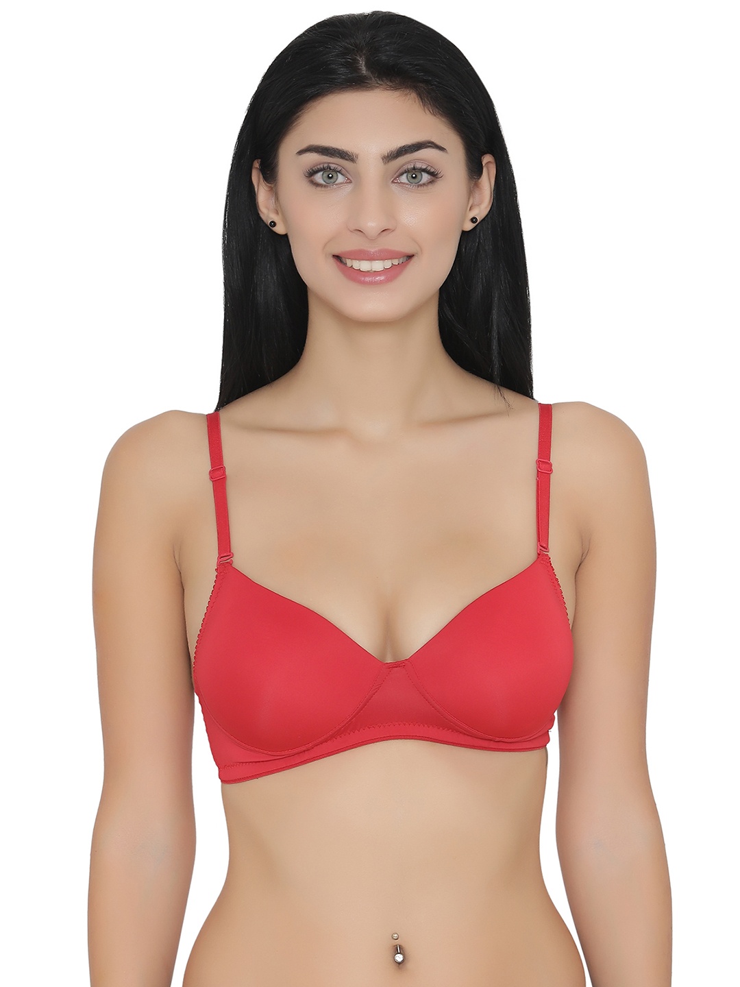 

Clovia Padded Non-Wired Multiway T-Shirt Bra, Red
