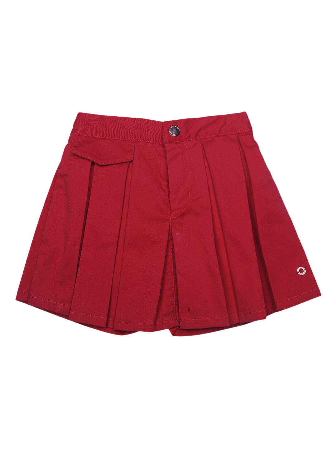 

Gini and Jony Girls Pleated Cotton Skorts, Red