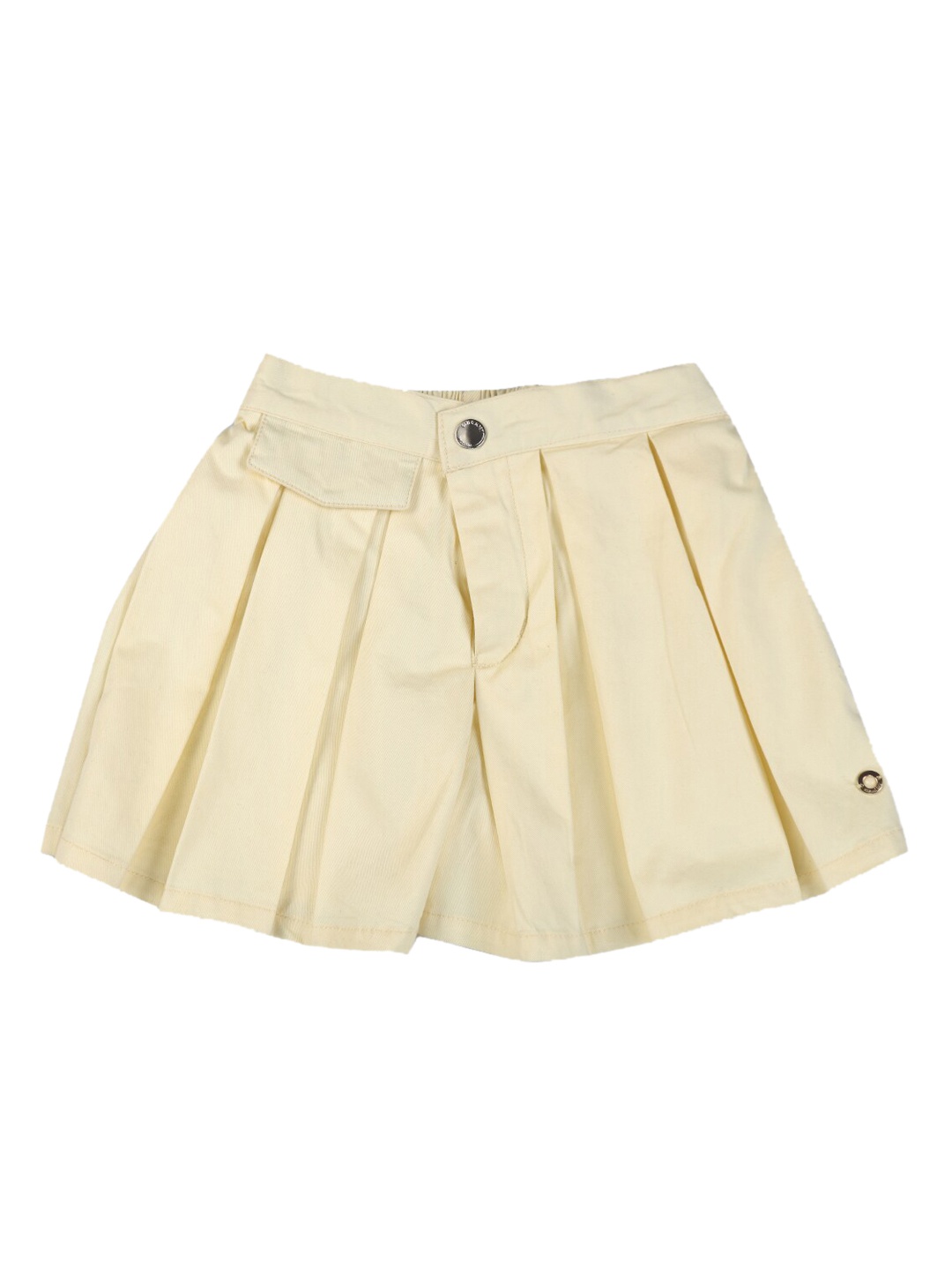 

Gini and Jony Girls Pleated Denim Mini Skorts, Cream