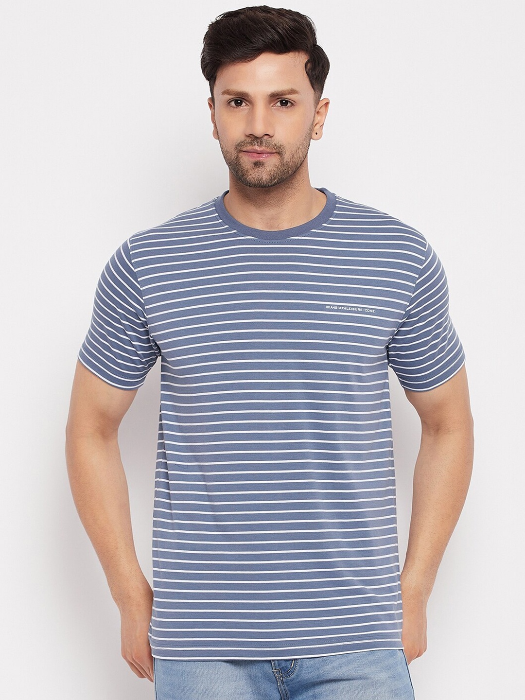 

Okane Striped Casual T-shirt, Blue