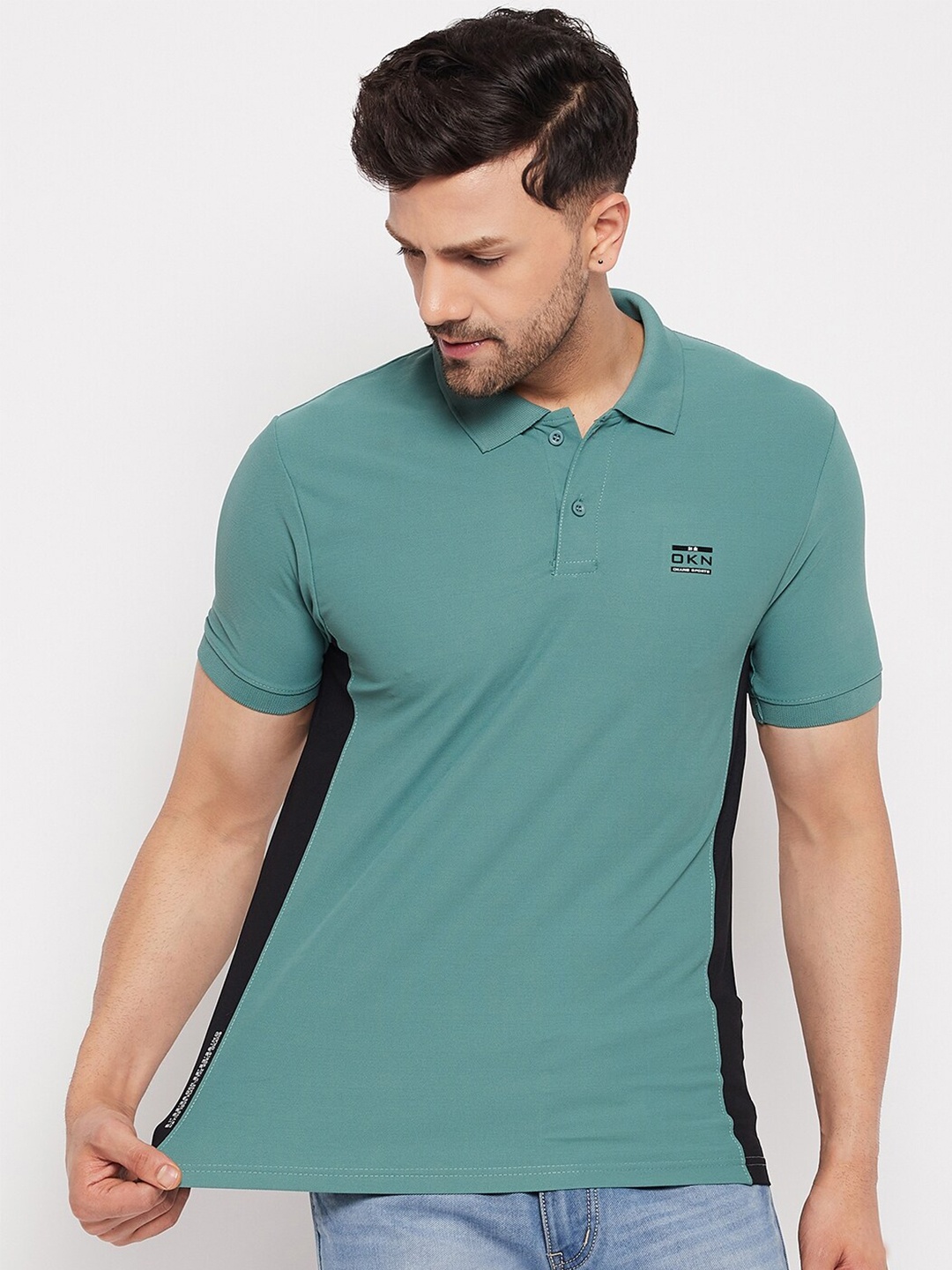 

Okane Polo Collar Short Sleeves T-shirt, Green