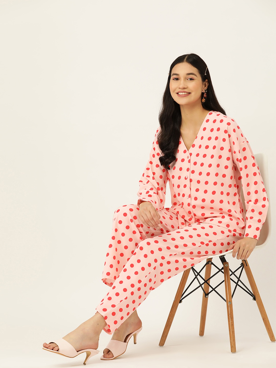 

DressBerry Women Printed CO-Ords, Pink