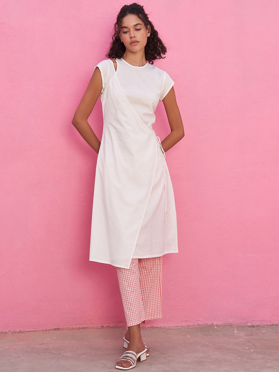 

Abhishti Angrakha Pure Cotton Kurta, White