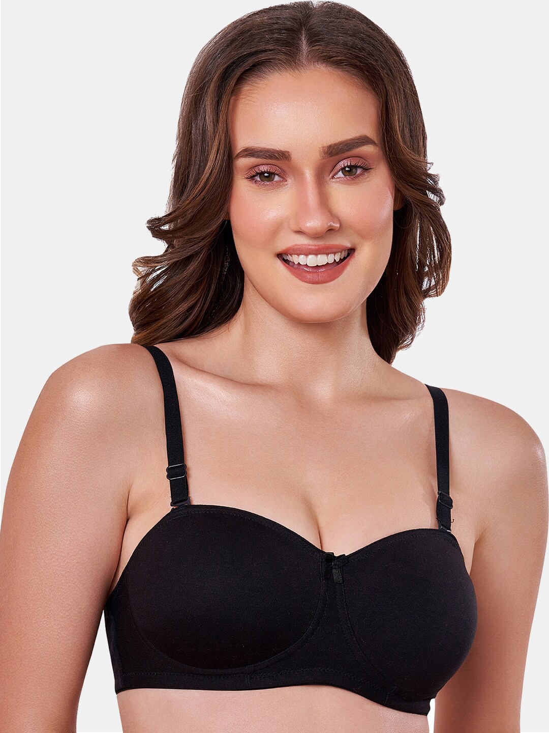 

MAROON Heavily Padded All Day Comfort Medium Coverage Seamless Everyday Bra, Black