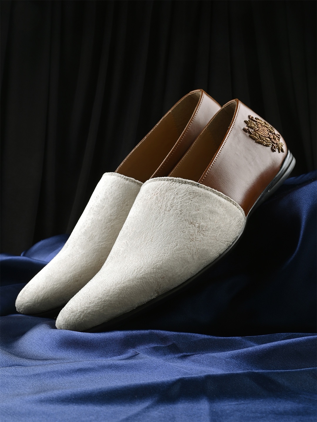 

House of Pataudi Men Lightweight Comfort Insole Basics Monk Shoes With Buckle Detail, Tan