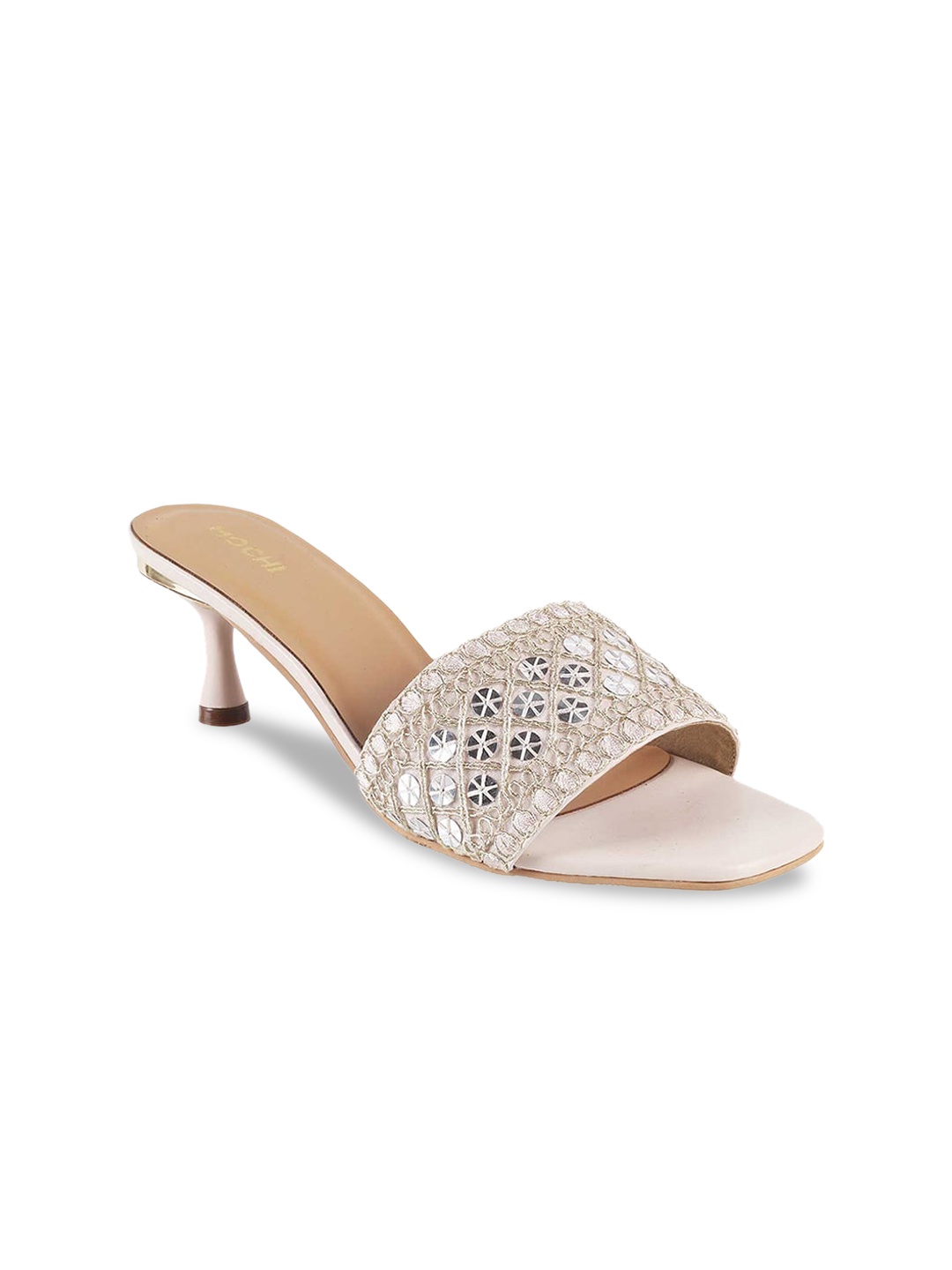 

Mochi Embellished Stiletto Heels, Beige