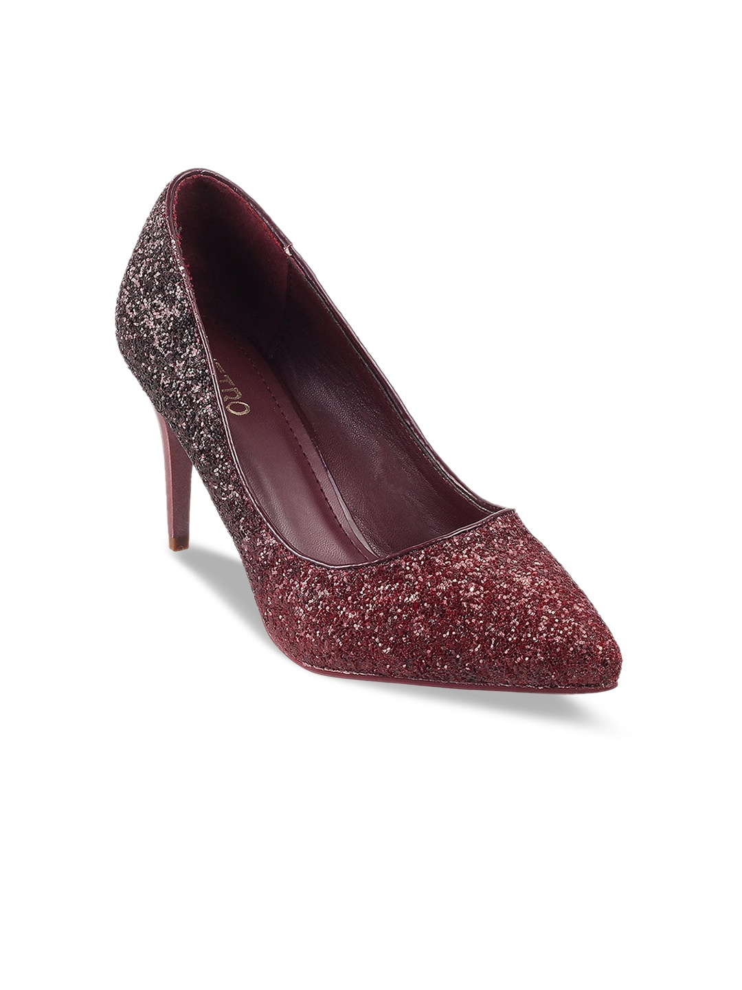 

Metro Embellished Slim Heeled Pumps, Maroon