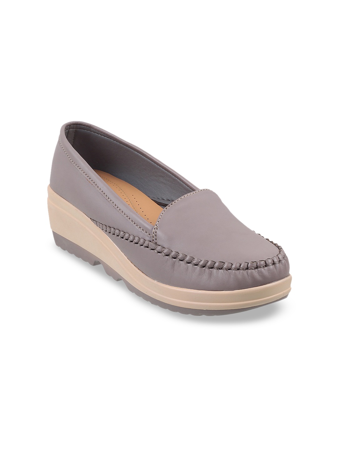 

Metro Women Heeled Loafers, Grey
