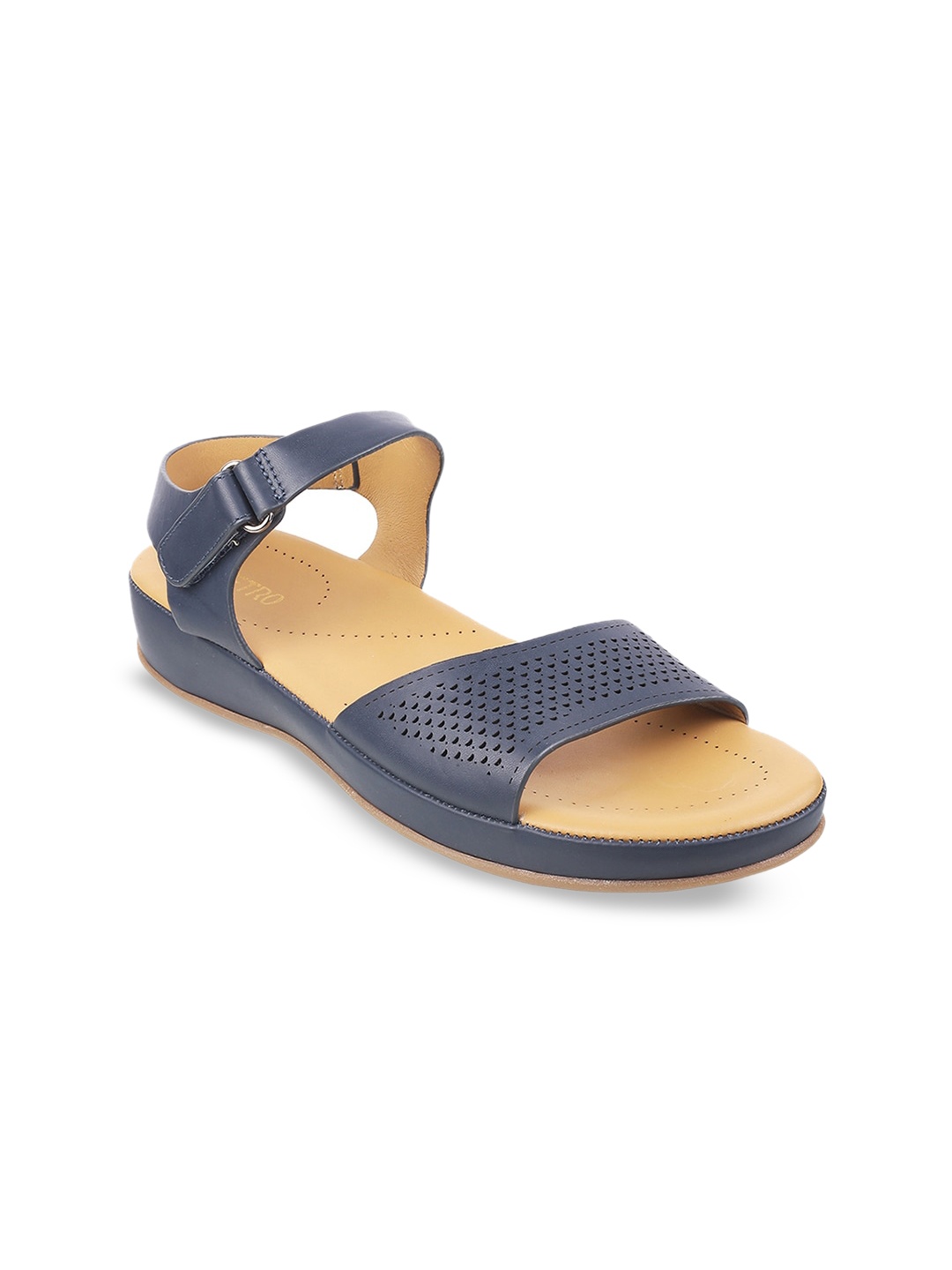 

Metro Open Toe Comfort Heels with Backstrap, Blue