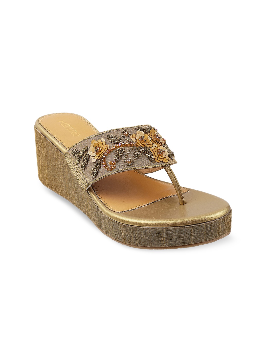 

Metro Embellished Wedge Heels, Gold