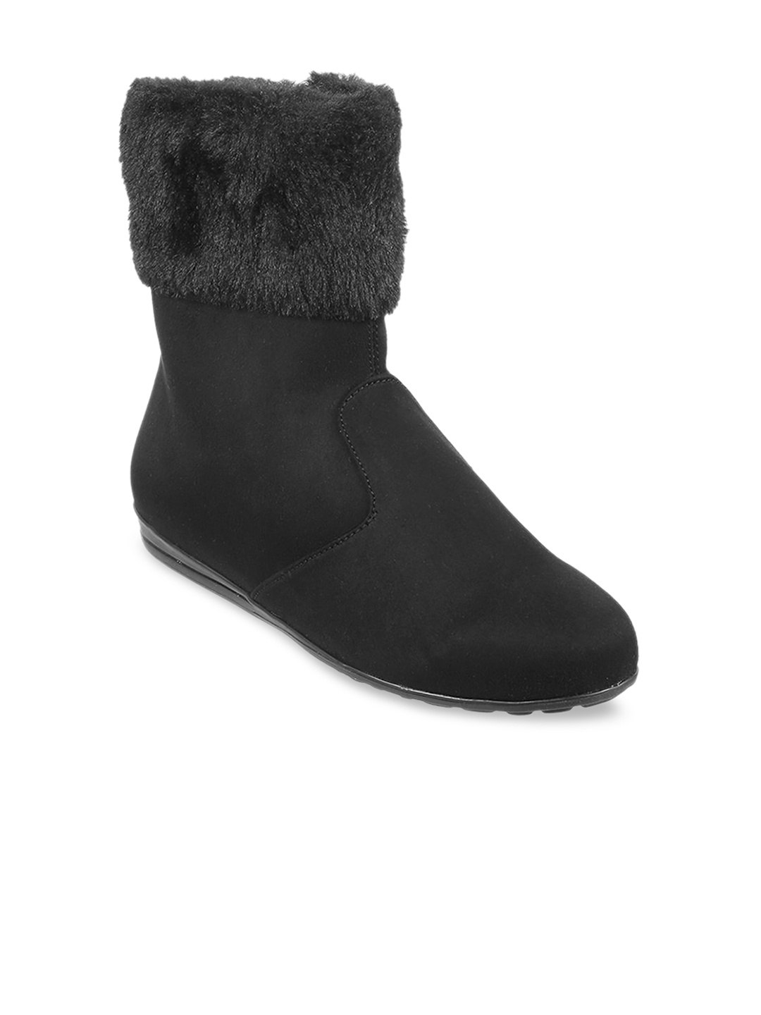 

Metro Women Faux Fur Trim High-Top Winter Boots, Black