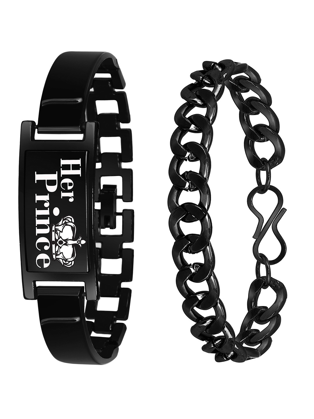 

Mikado Men Set Of 2 Wraparound Bracelet, Black