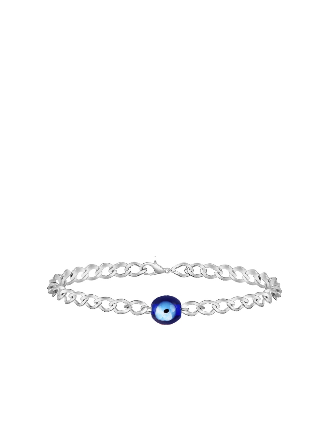 

Mikado Women Crystals Evil Eye Link Bracelet, Silver