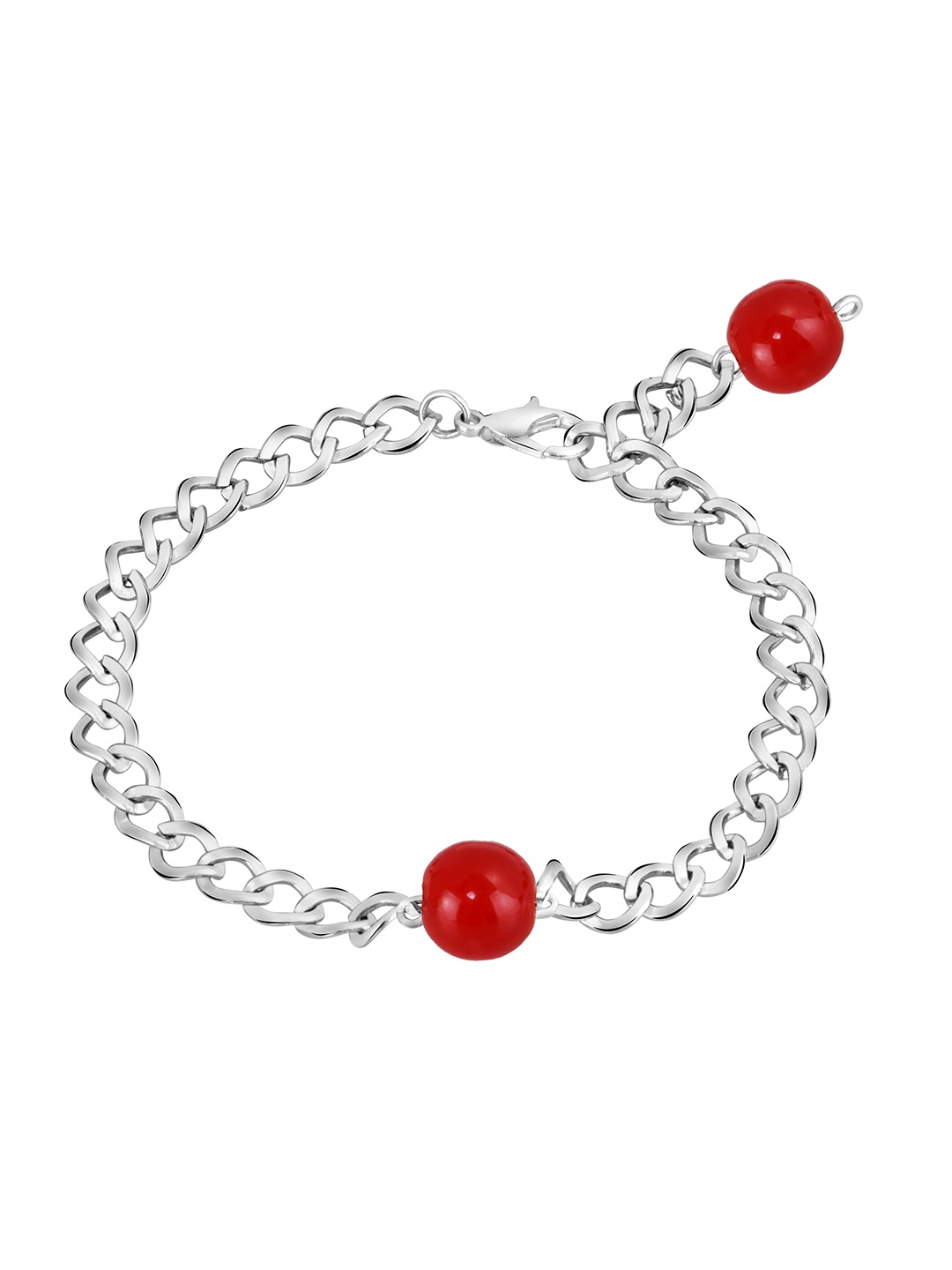 

Mikado Silver-Plated Beaded Link Bracelet