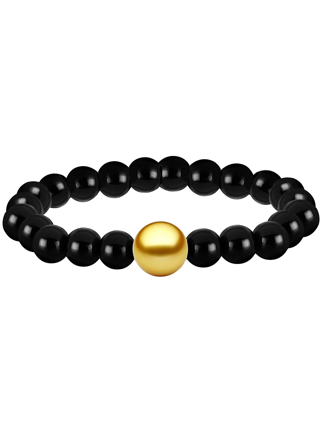 

Mikado Men Beaded Elasticated Bracelet, Black