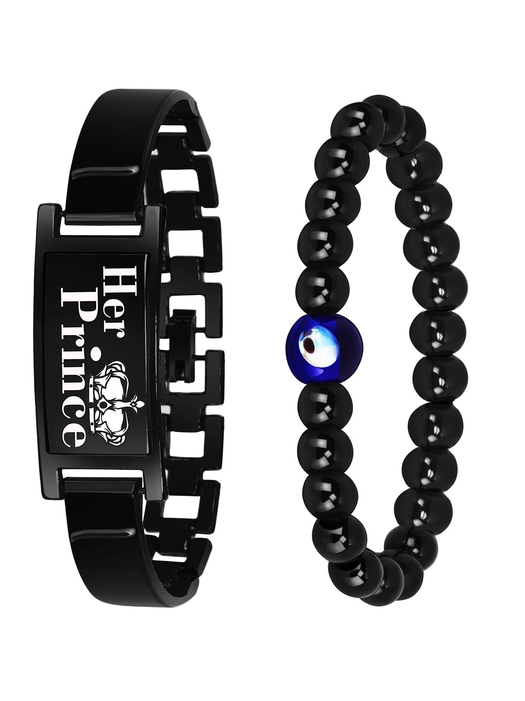 

Mikado Men Set Of 2 Link Bracelet, Black