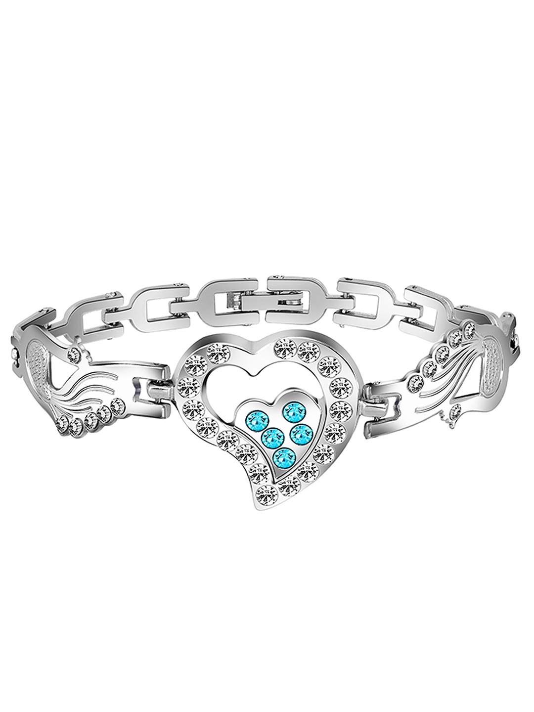 

Mikado Silver-Plated Crystals Link Bracelet