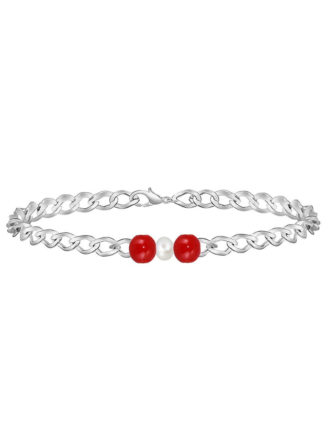 

Mikado Women Crystals Charm Bracelet, Silver