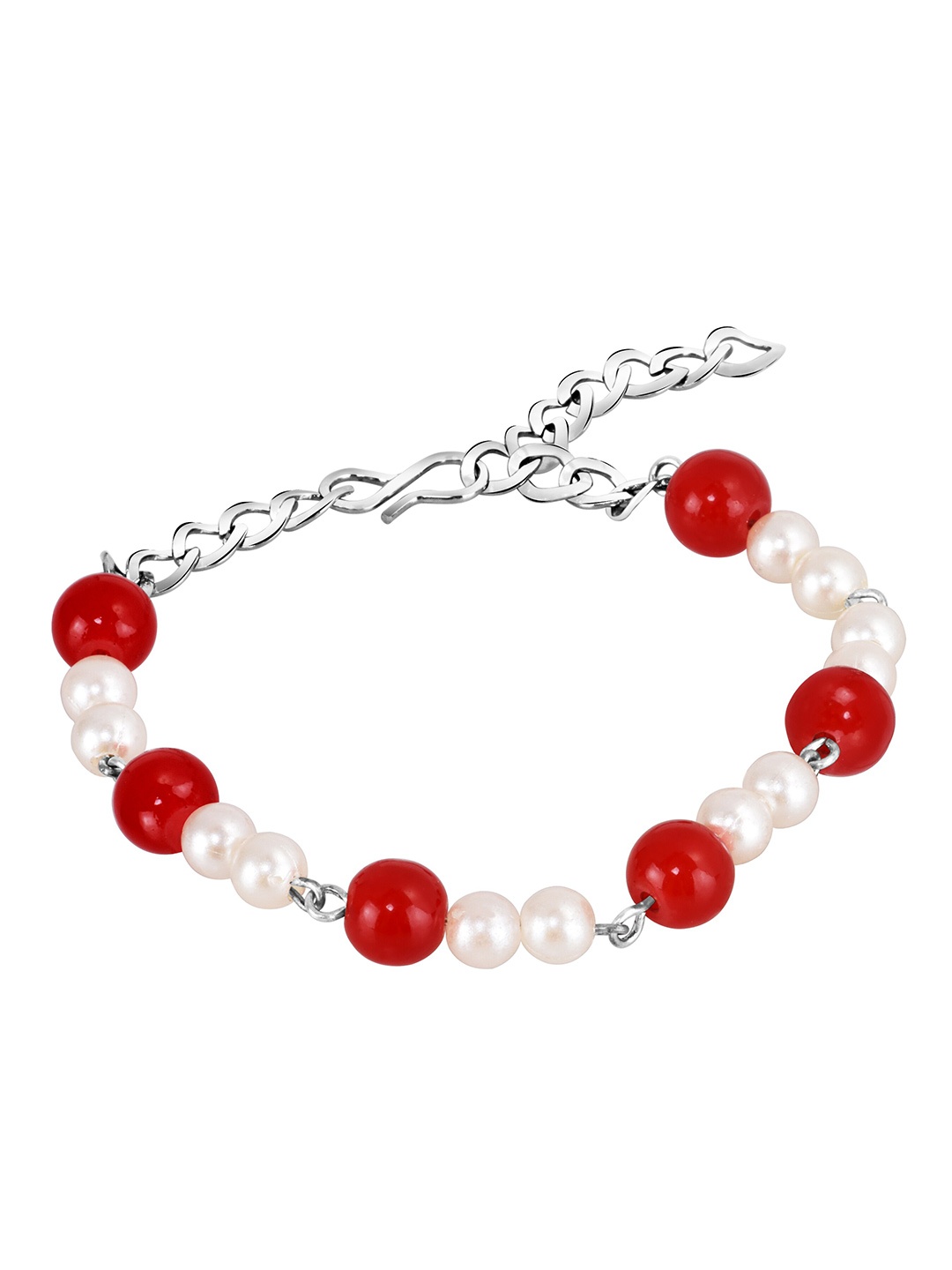 

Mikado Silver-Plated Beaded Link Bracelet