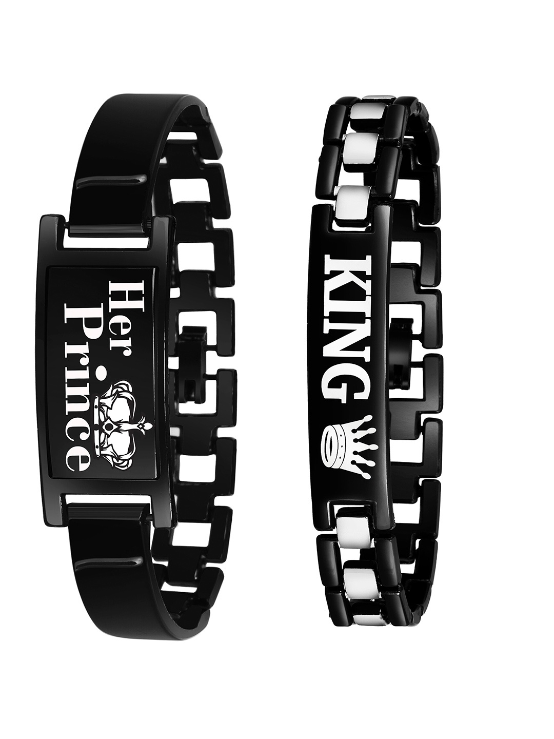 

Mikado Men Set Of 2 Link Bracelet, Black