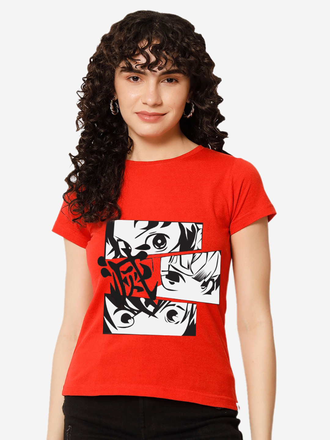 

XOXO Design Graphic Printed Relaxed Fit Pure Cotton T-shirt, Red