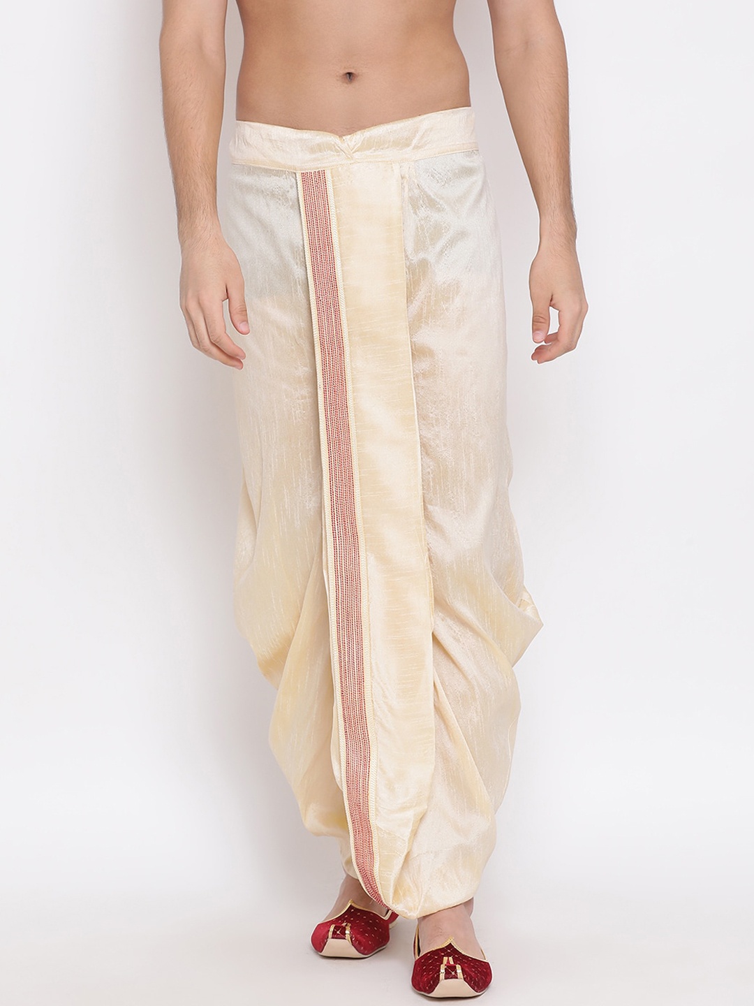 

VASTRAMAY By Vastramay Men Relaxed-Fit Embroidered Ethnic Dhoti Pant, Gold