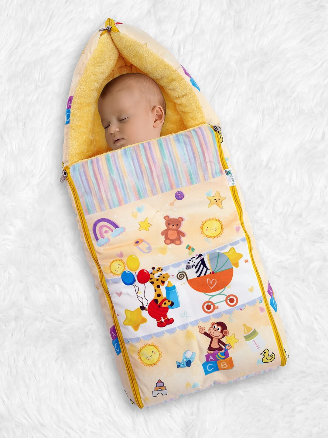 

Baby Moo Kids Printed Sleeping Bag, Yellow