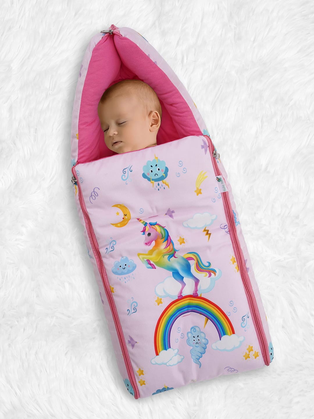 

Baby Moo Kids Printed Baby Sleeping Bag, Pink