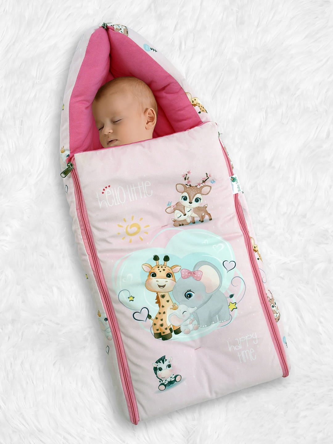 

Baby Moo Infant Kids Printed Sleeping Bag, Pink
