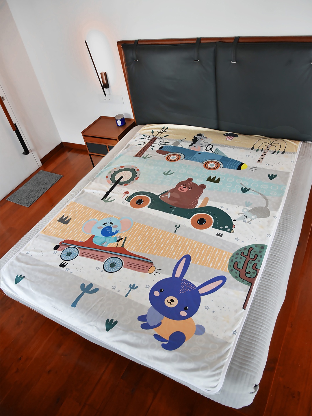 

Baby Moo Infant Kids Yellow & Grey Graphic Mild Winter 210 GSM Single Bed Blanket