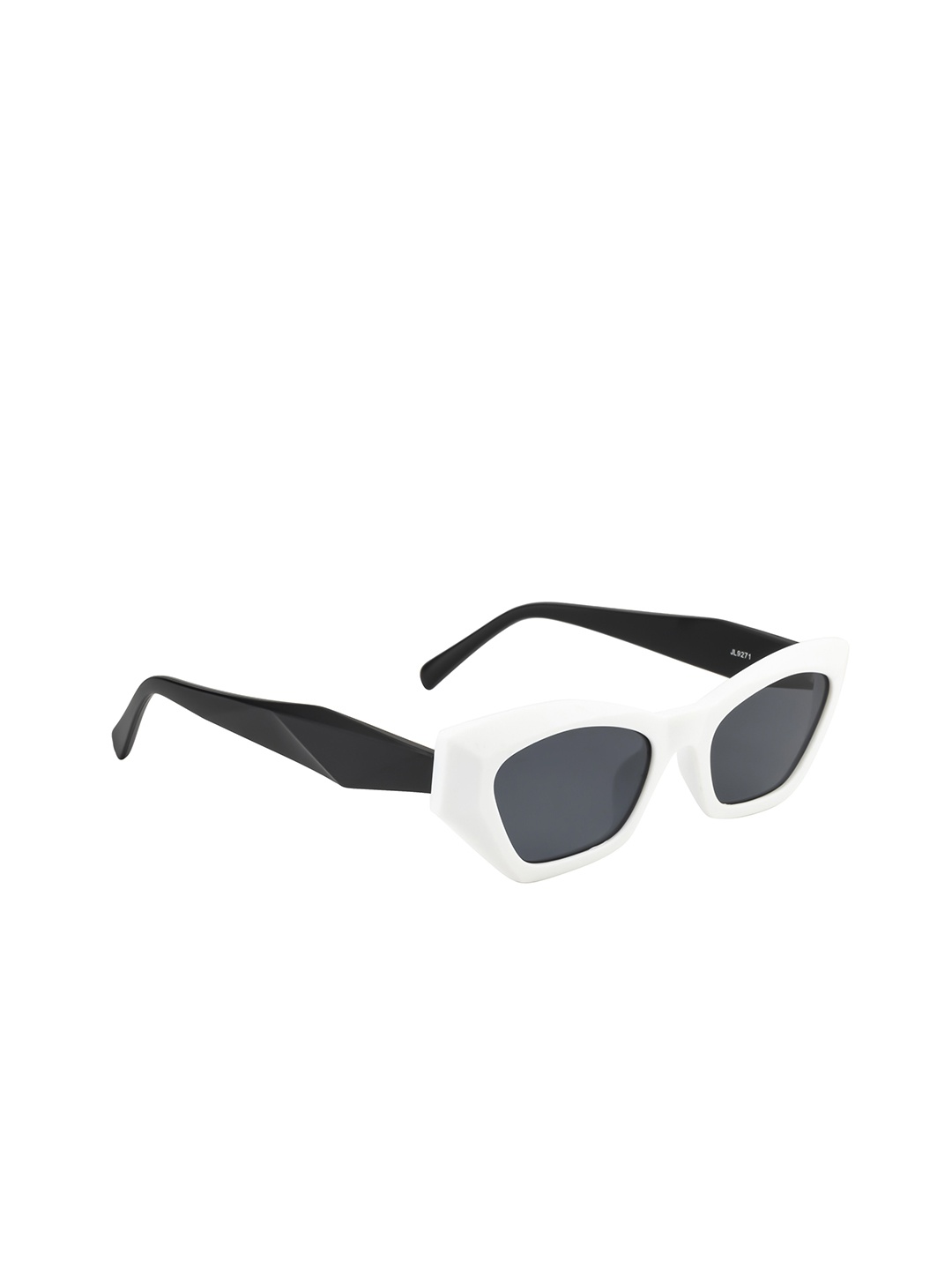 

DressBerry Women Black Lens & White Cateye Sunglasses With UV Protected Lens DB-JL9271-C6, Grey