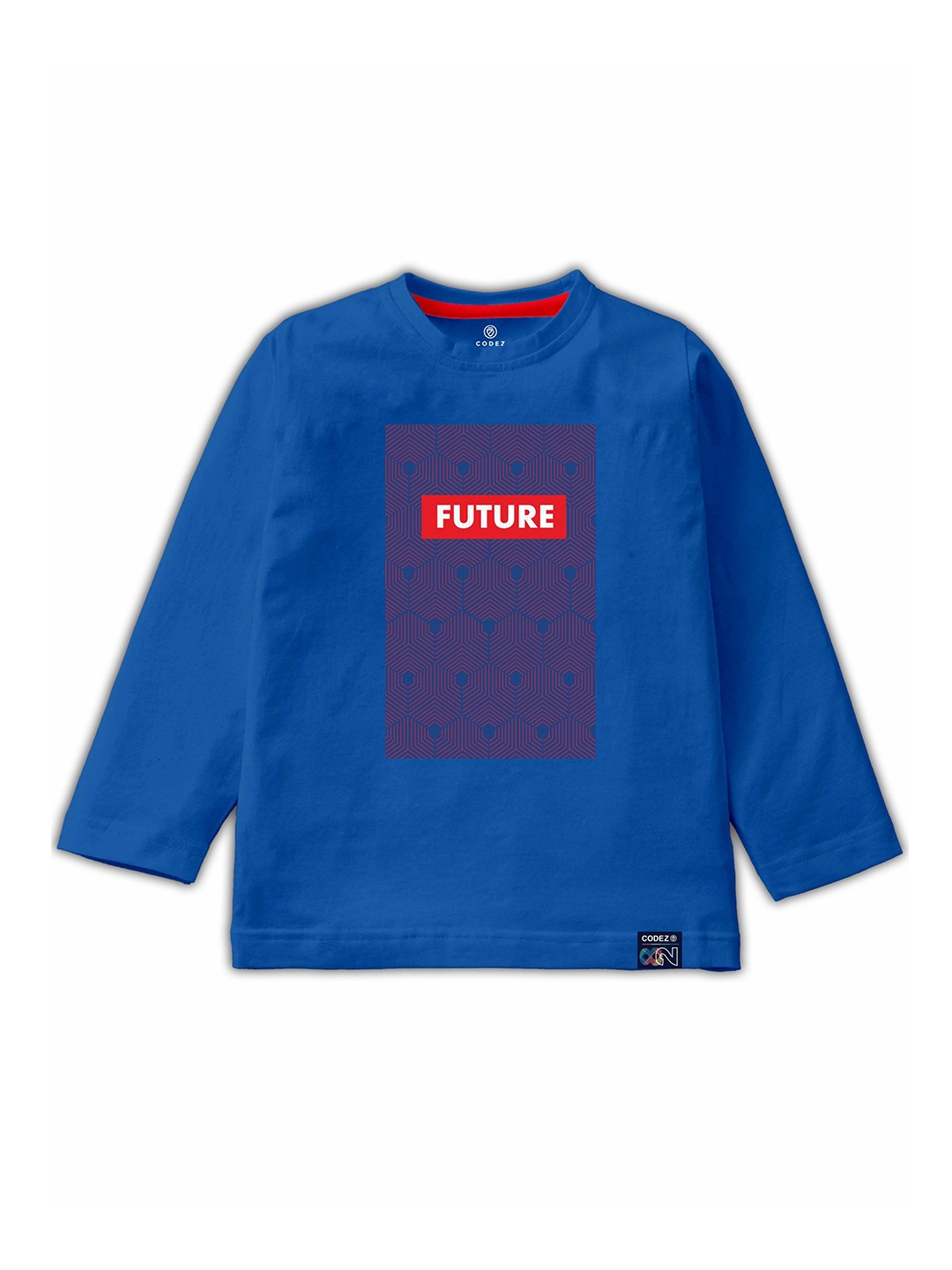 

CODEZ Boys Graphic Printed Cotton T-Shirt, Blue