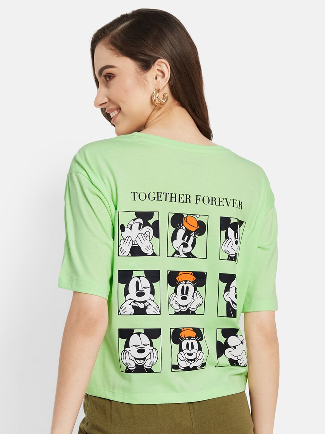 

METTLE Graphic Printed Round Neck Cotton T-shirt, Green