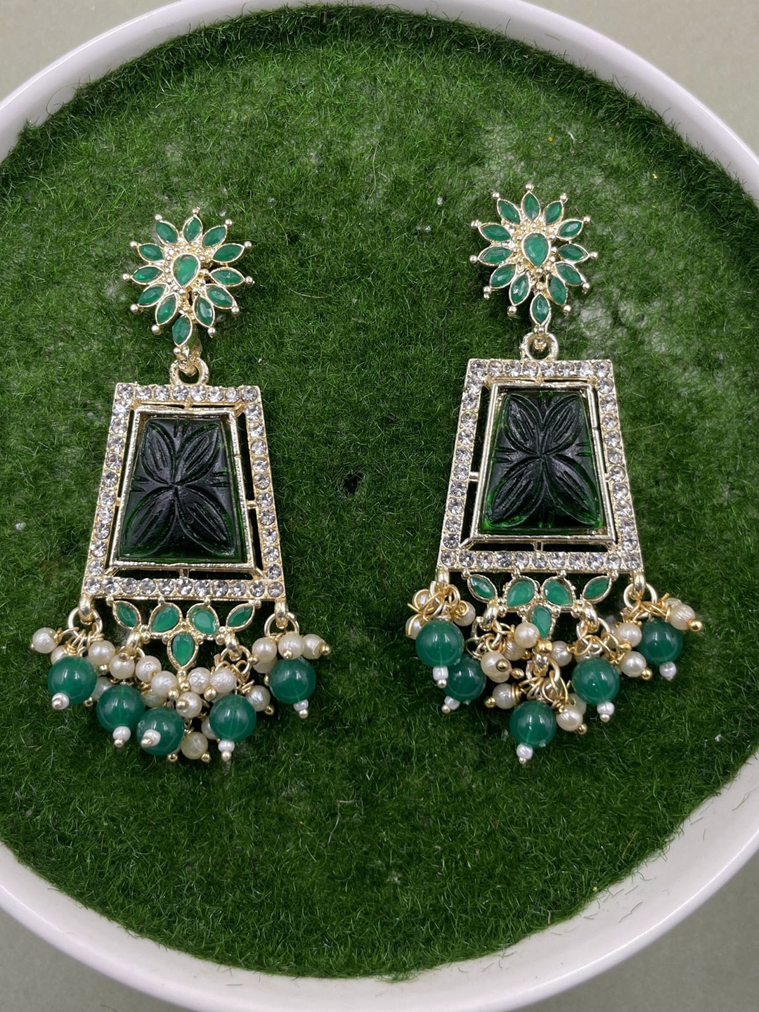 

Rhymee Gold-Plated Floral Drop Earrings