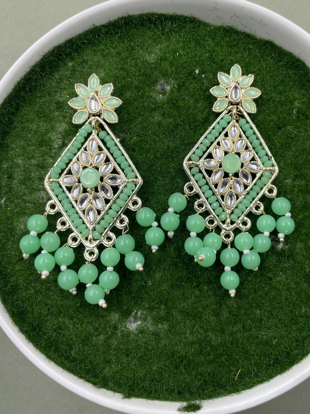 

Rhymee Gold-Plated Floral Drop Earrings