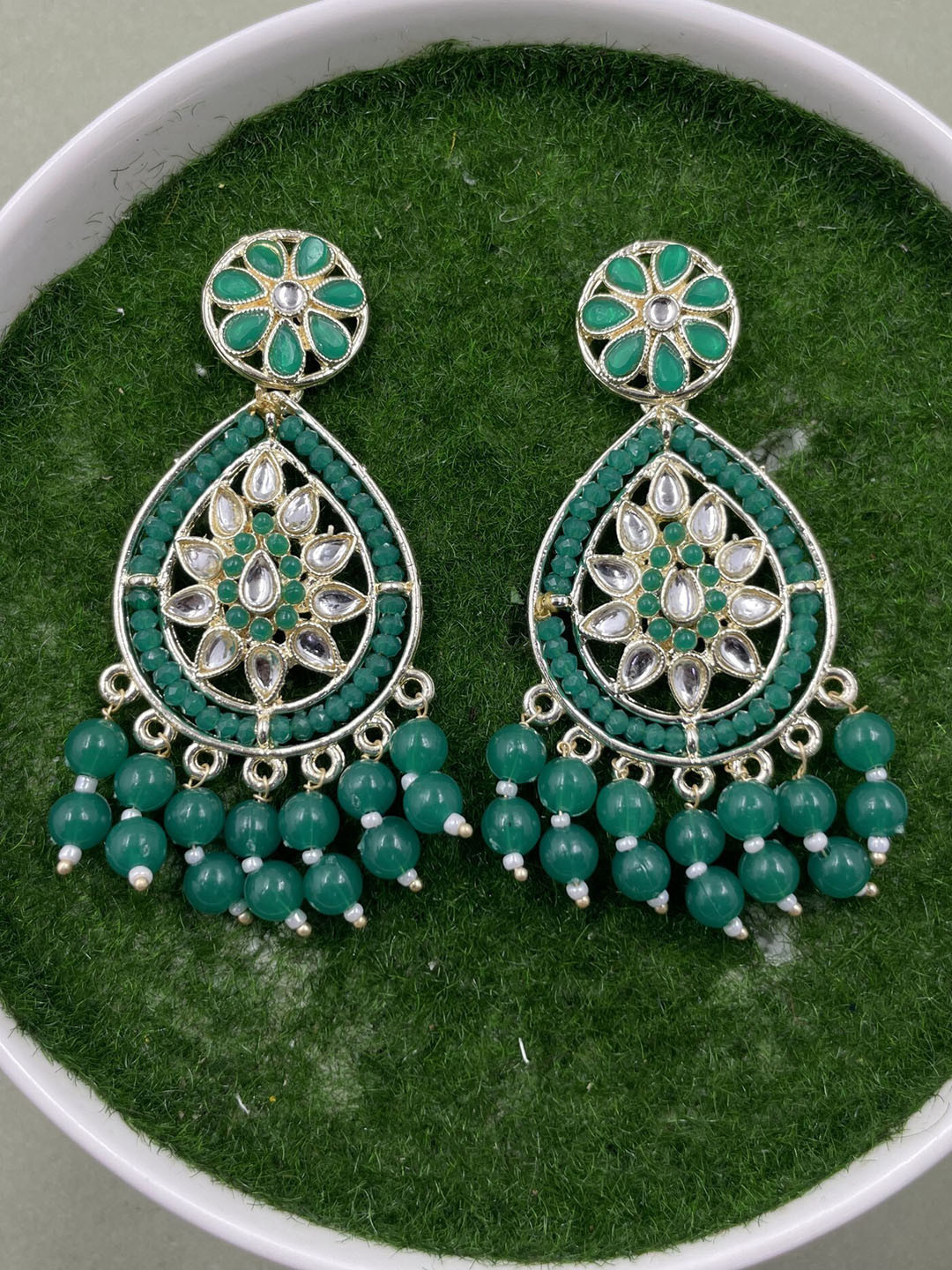 

Rhymee Gold-Plated Floral Drop Earrings