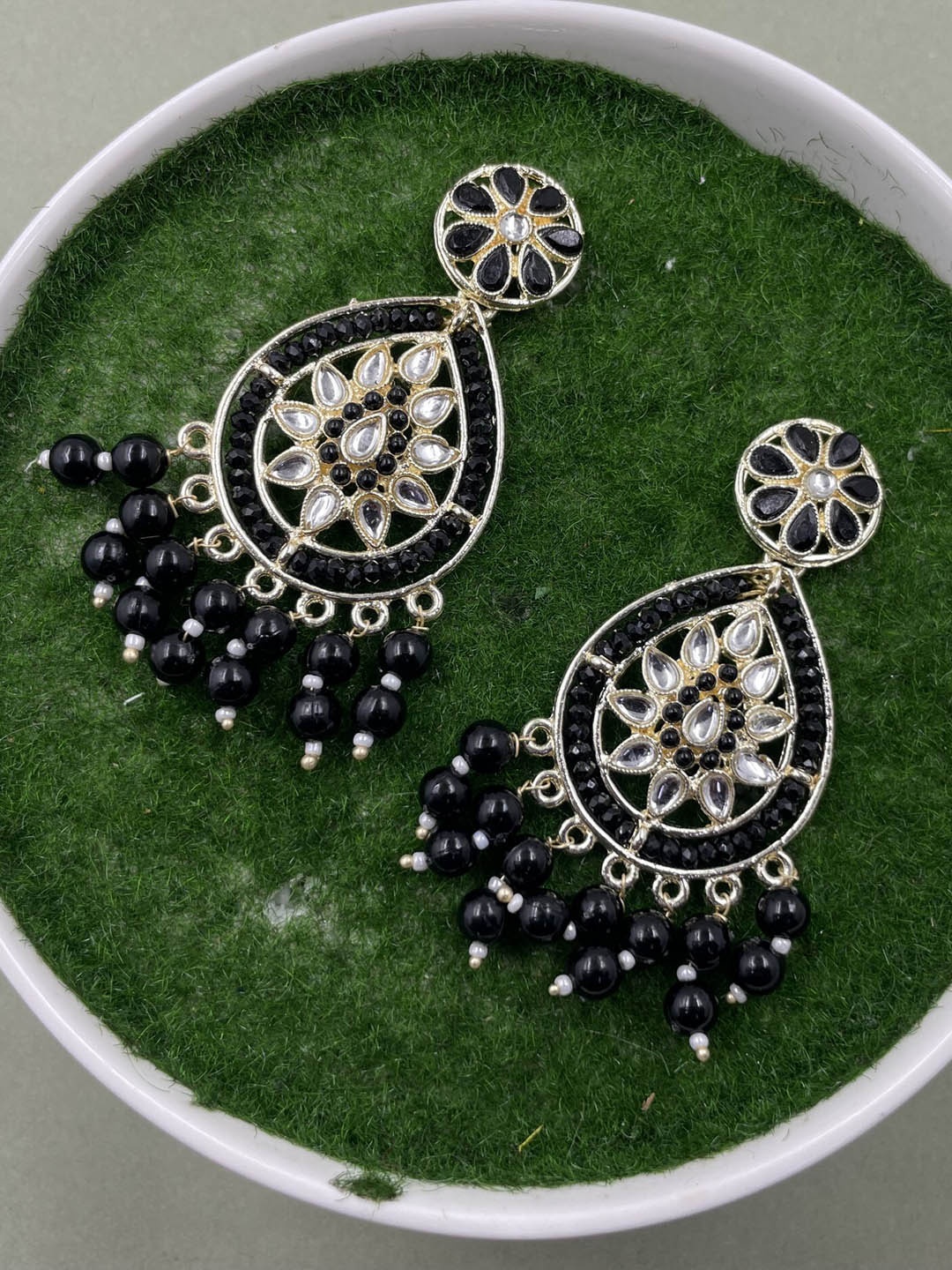 

Rhymee Gold-Plated Floral Drop Earrings