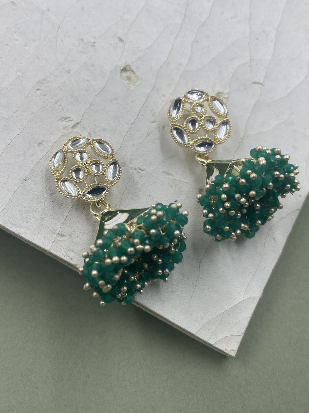 

Rhymee Gold-Plated Floral Drop Earrings