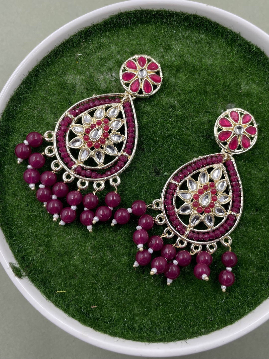 

Rhymee Gold-Plated Floral Drop Earrings