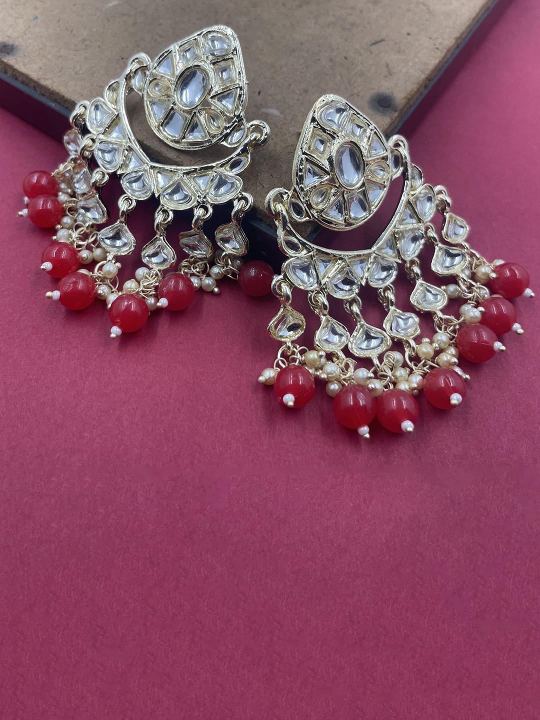 

Rhymee Gold-Plated Floral Chandbalis Earrings