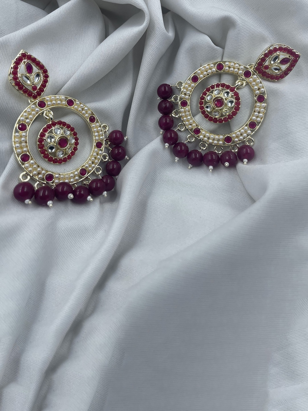 

Rhymee Gold-Plated Floral Chandbali Earrings